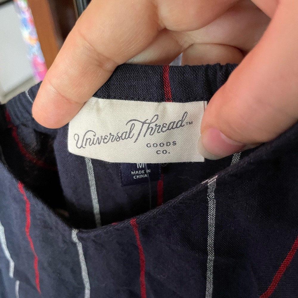 Universal Thread From Target Navy Blue Striped Ju… - image 4